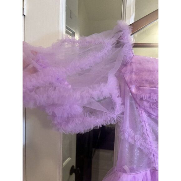 Fairy Dress Womens Small Purple Corset Sexy Sheer Tulle Princess WhimsiGoth - Picture 4 of 9